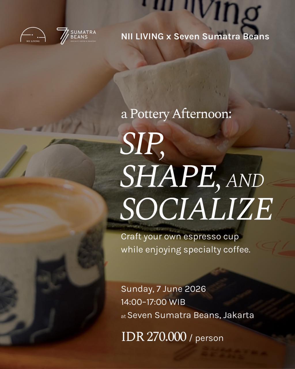 Craft your own Espresso cup while enjoying specialty coffee with @niiliving .